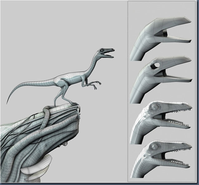 3D Modell von einem Dinosaurier