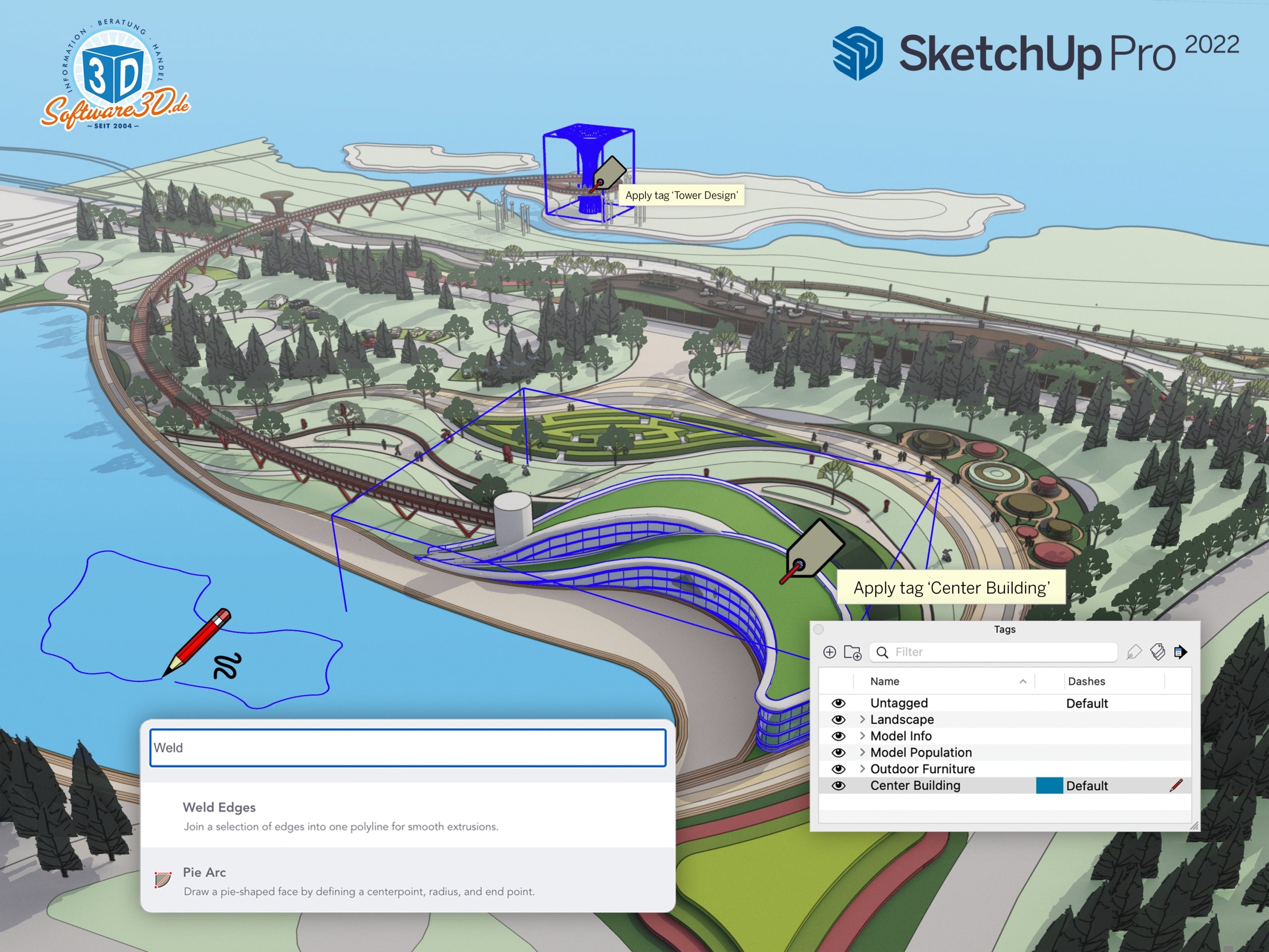 Neue und verbesserte Modellierwerkzeuge von SketchUp Pro 2022