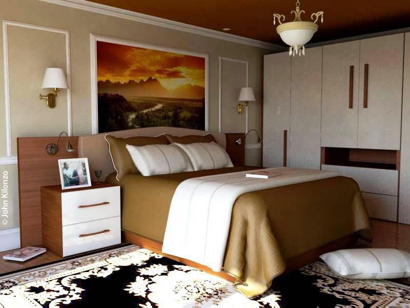 d dsmax mental ray john kilonzo interior bedroom design