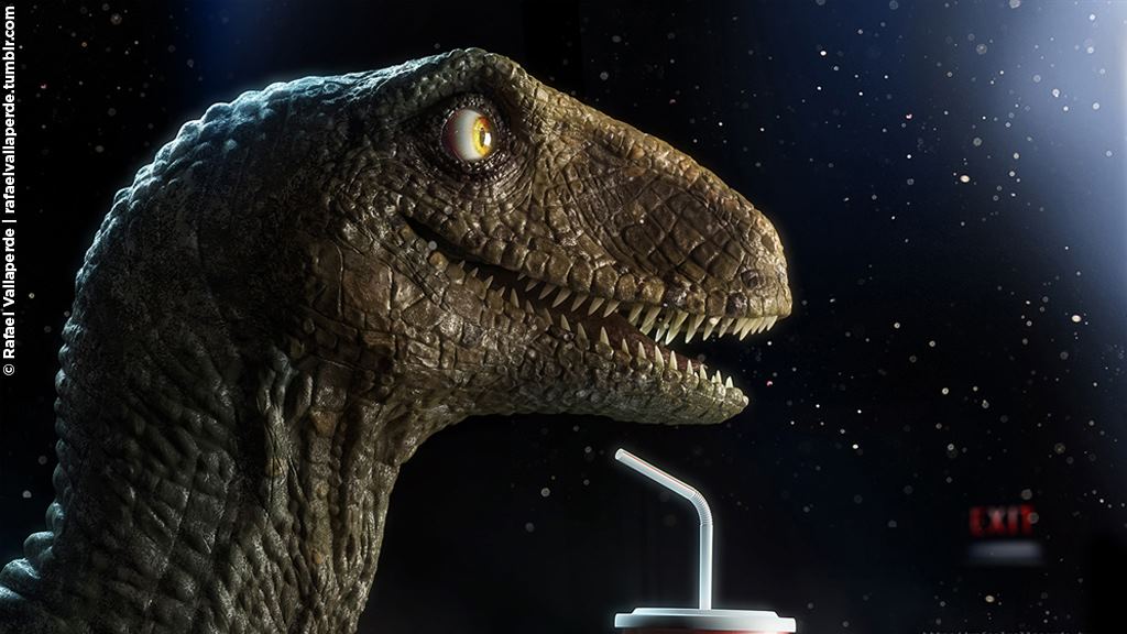 d zbrush rafael vallaperde happyraptor goes to the movies