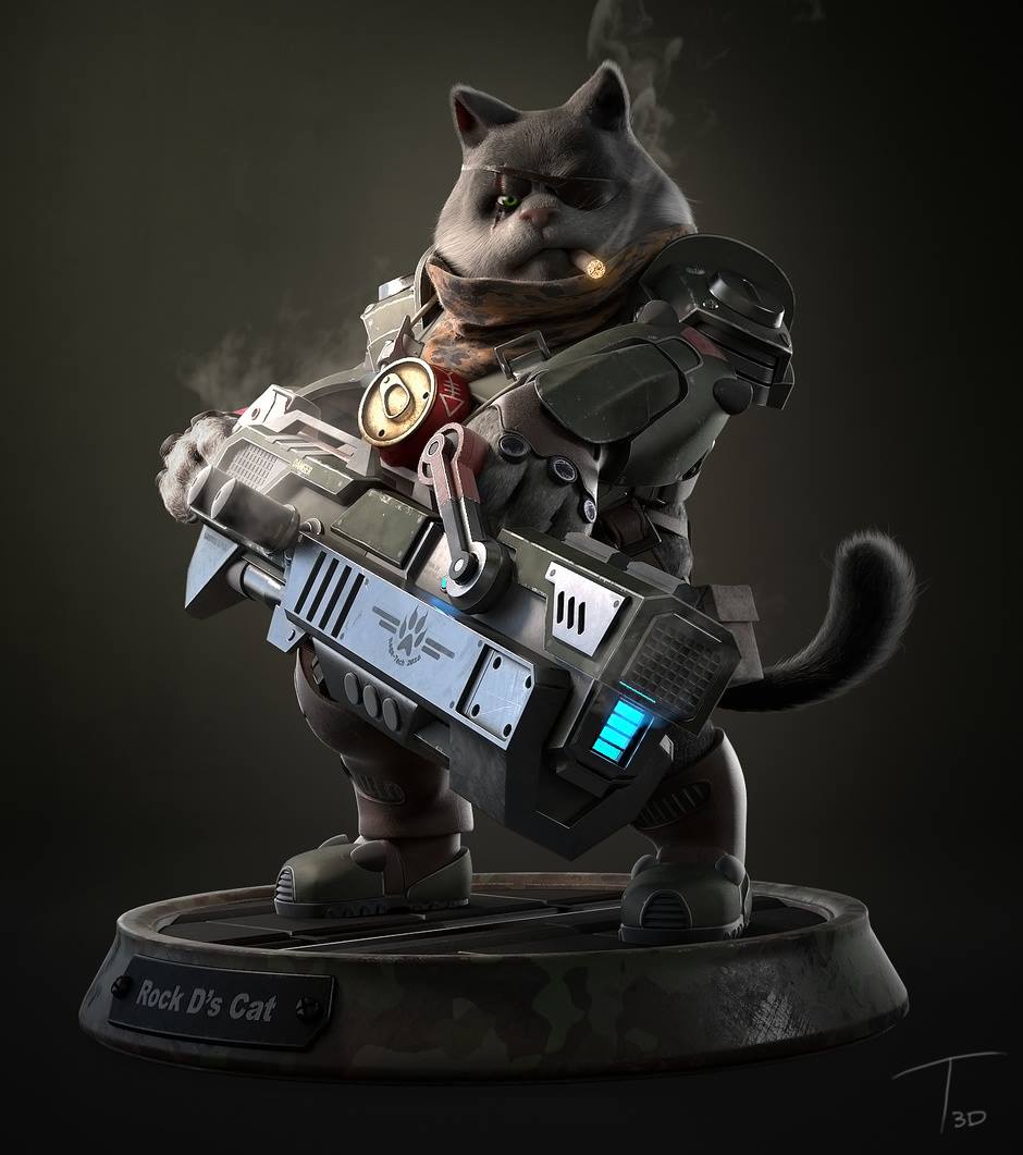 d zbrush vray substance dsmax rock ds cat kevin beckers