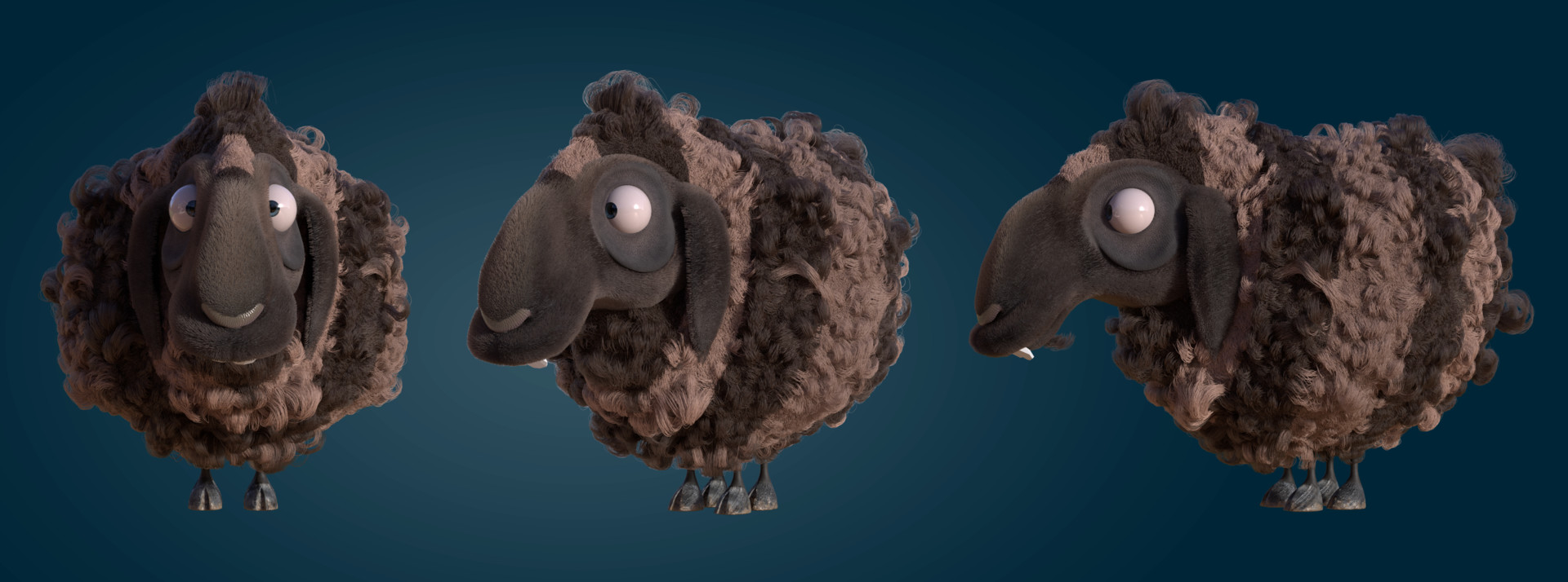d maya renderman yeti sheep romain lavoine