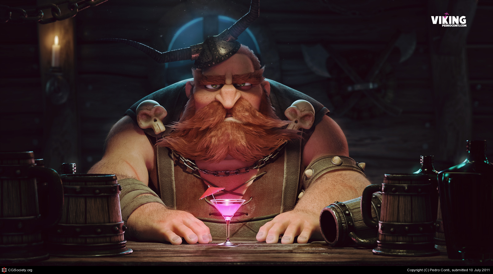 d dmax zbrush vray mental ray photoshop after effects viking Pedro Conti