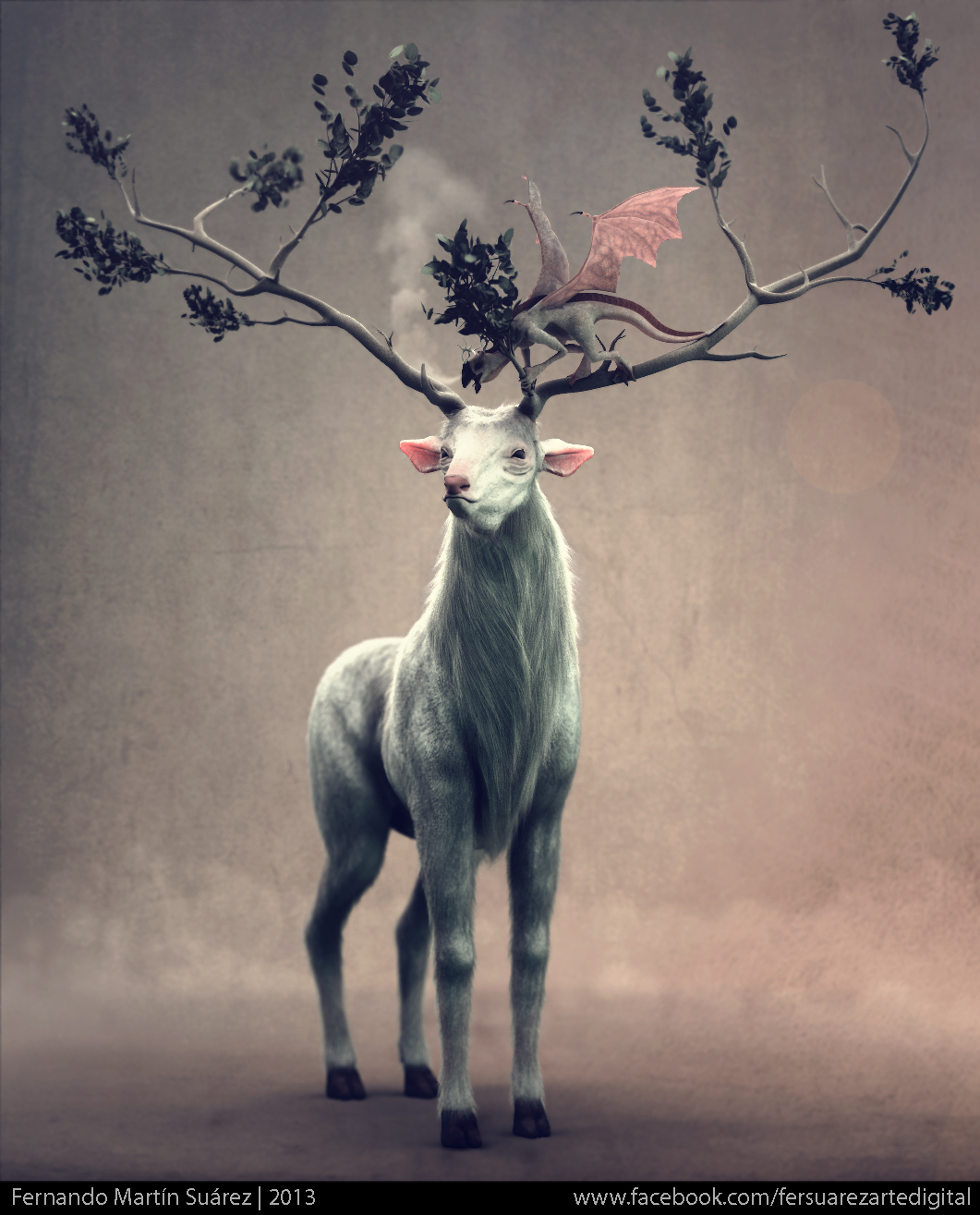 d ds max zbrush photoshop the deer and the dragon fernando suarez