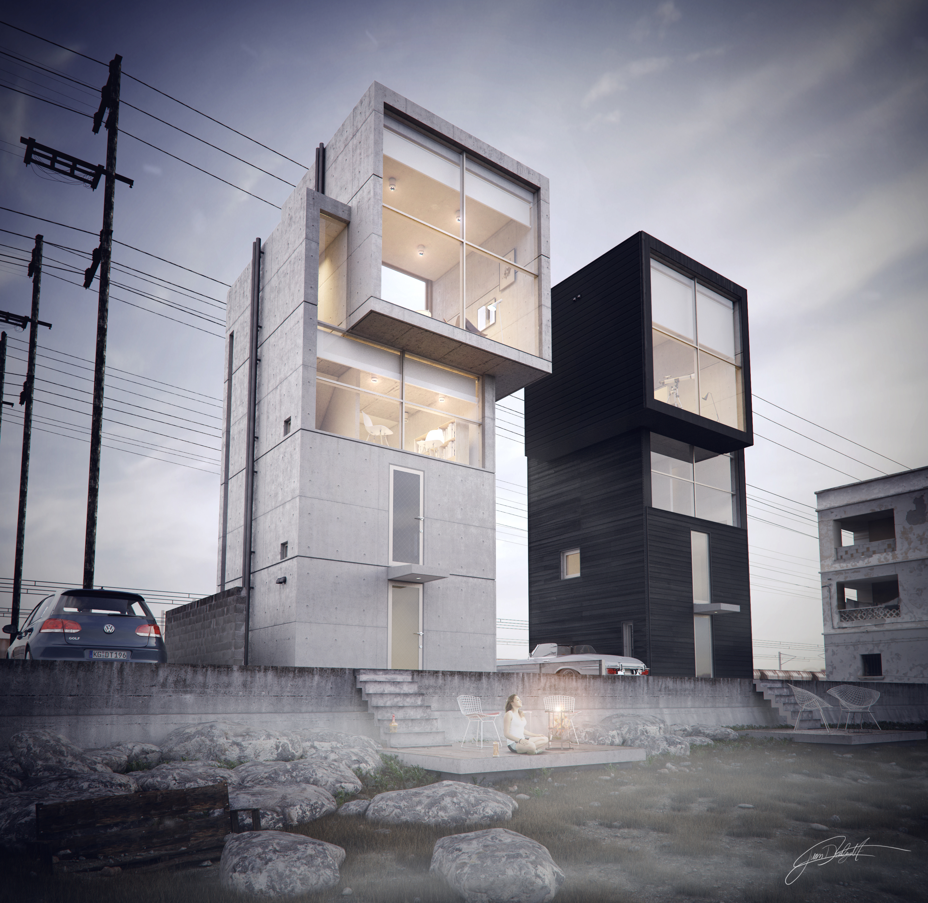 d ds max rhino photoshop after effects Ando House Juan Delgado