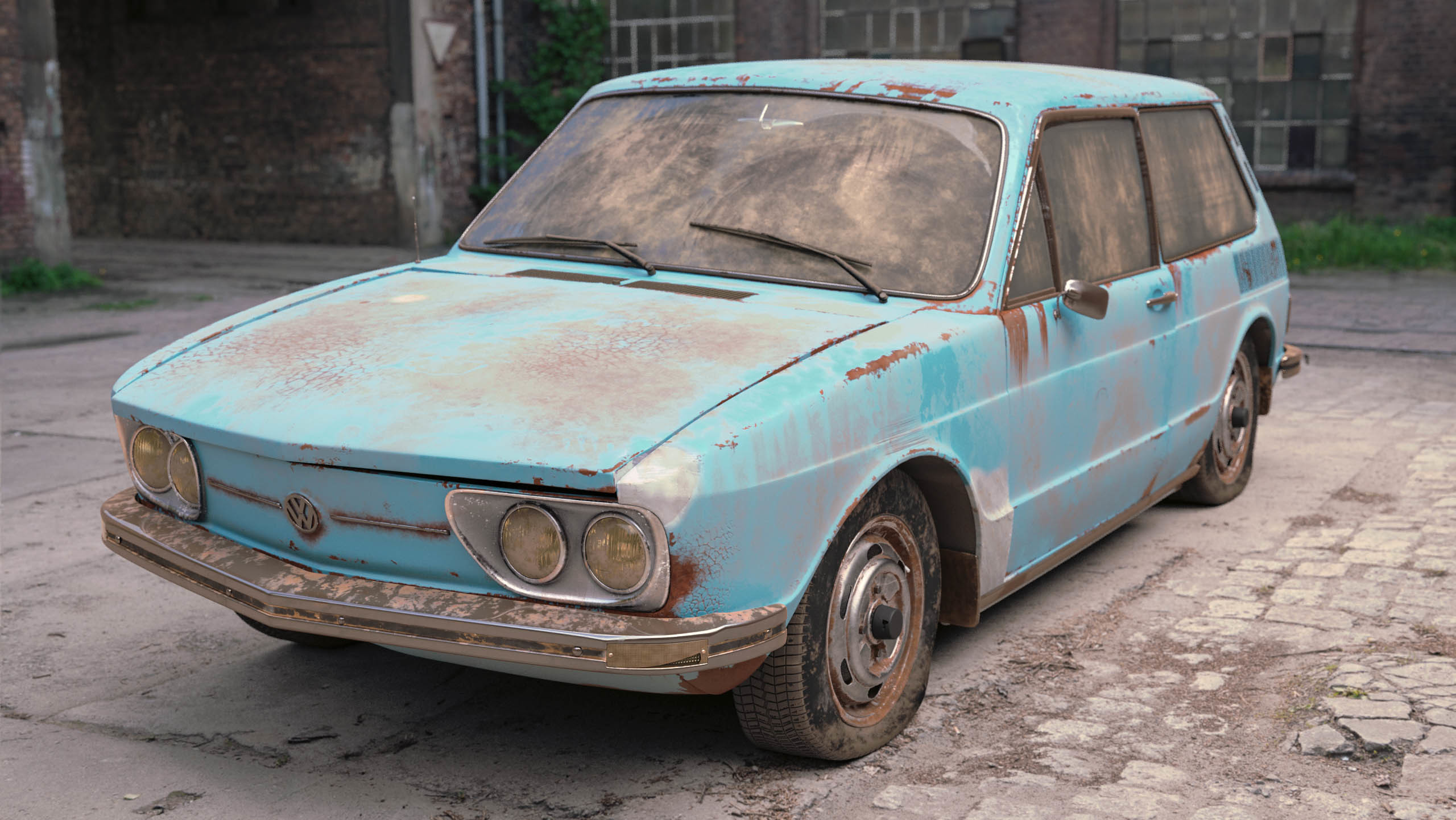 d maya redshift substance painter und fusion D VW Brasilia Abandoned Igor Colaiacovo