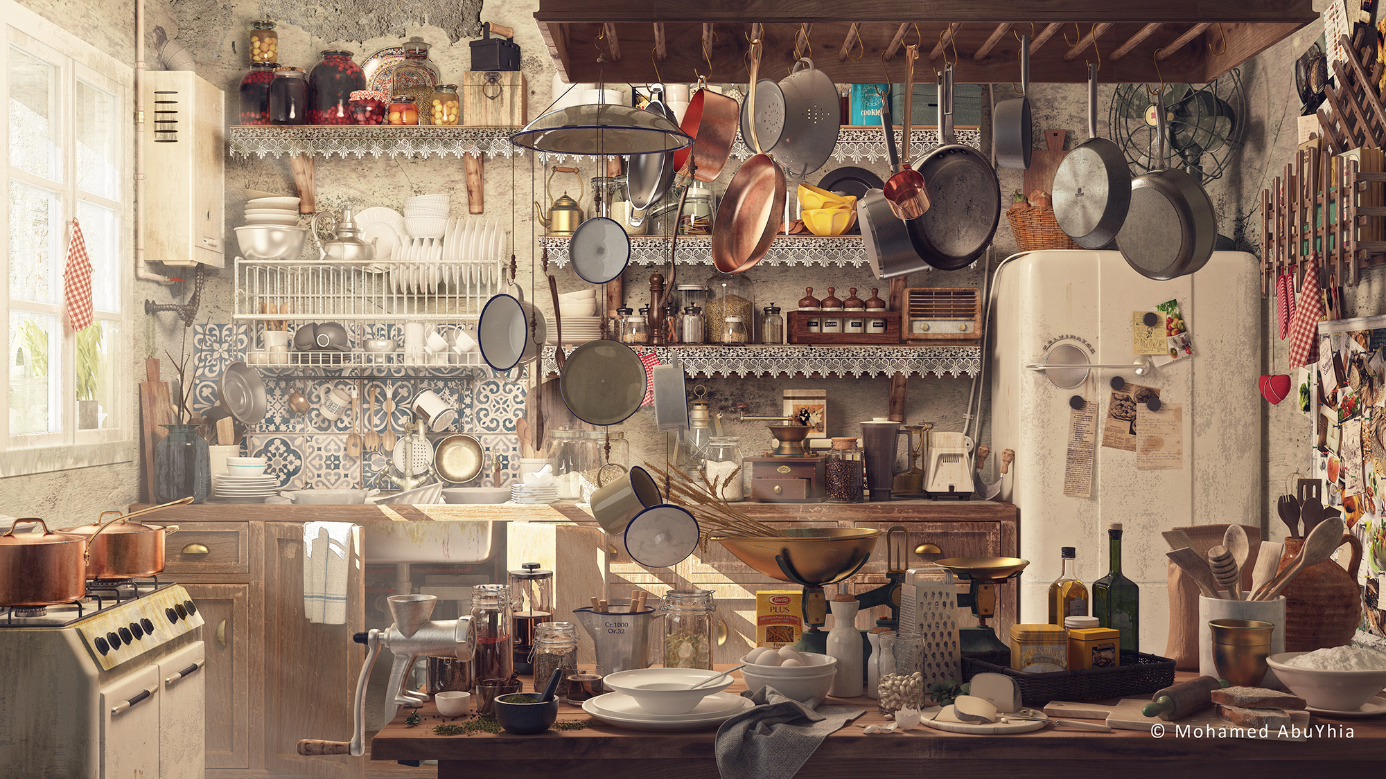 d ds max vray photoshop Old Kitchen Mohamed Abuyhia
