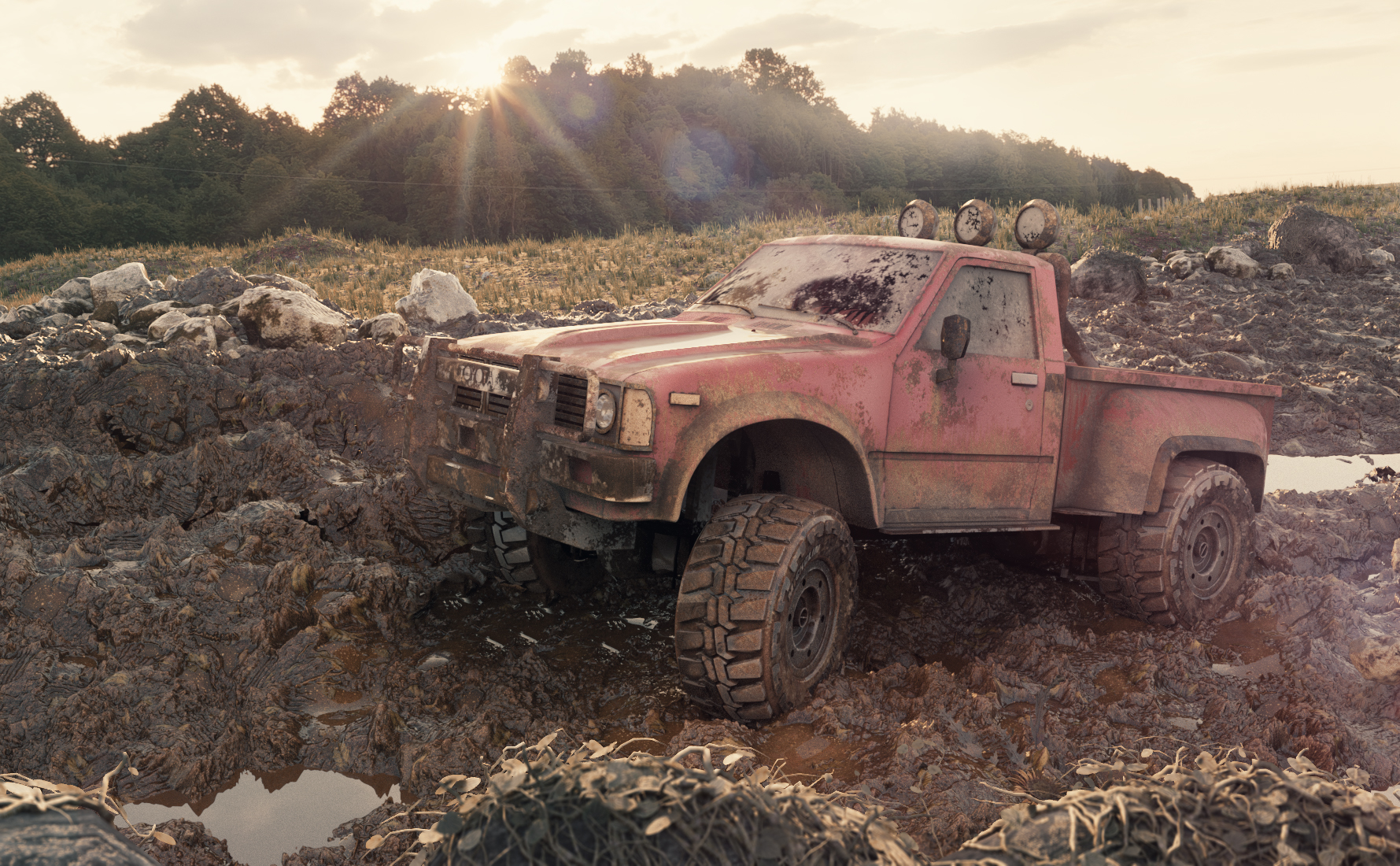 d photoshop ds max vray substance painter itoo GodRays in OffRoad ahmad ebrahimi